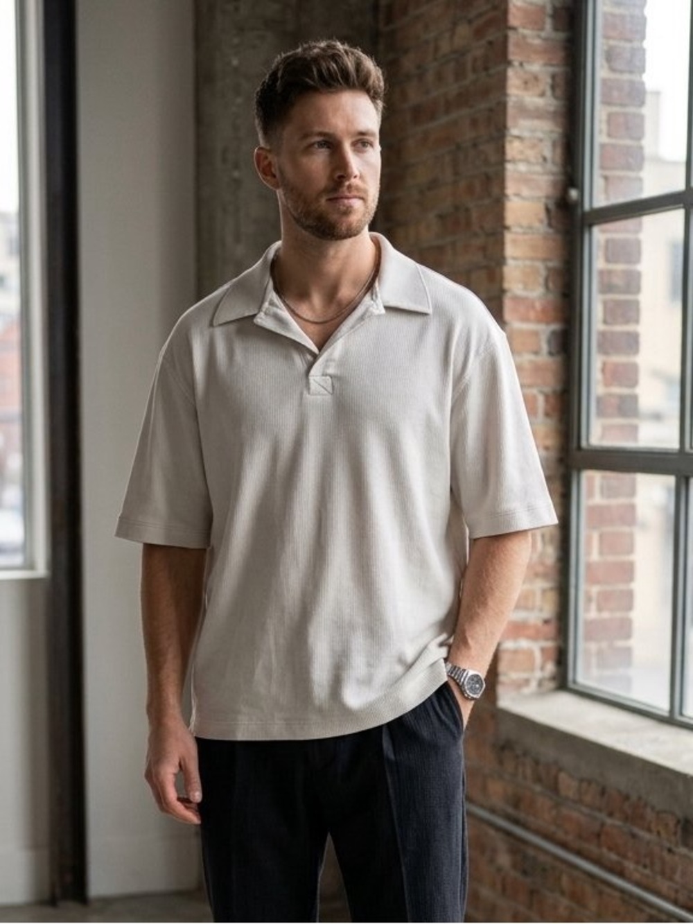 Hugo Boss Golf Ribbed Knit Polo Shirt XL
